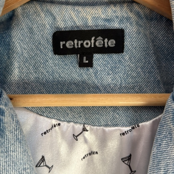 Retrofete Denim Jacket. L - Picture 3 of 9